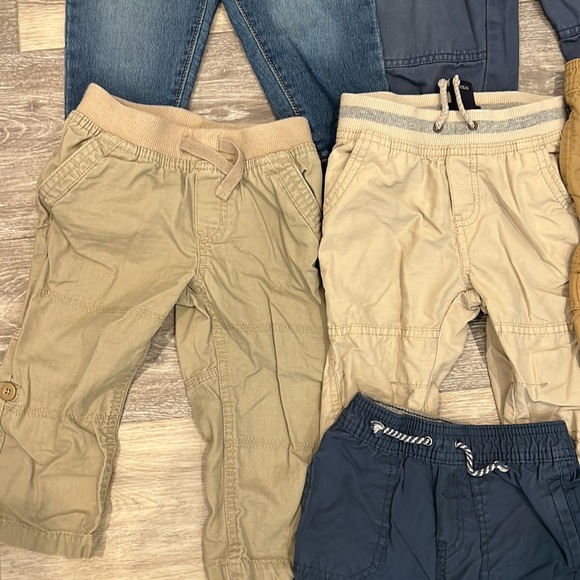 Lot bundle of 10 pairs of pull on pants khakis, cargo, jeans GUC 18months 18m - Picture 5 of 12